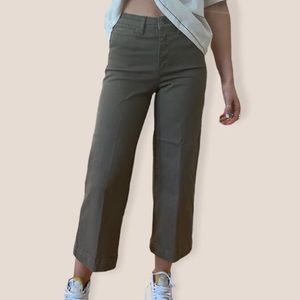 OAT wide leg olive green pants
